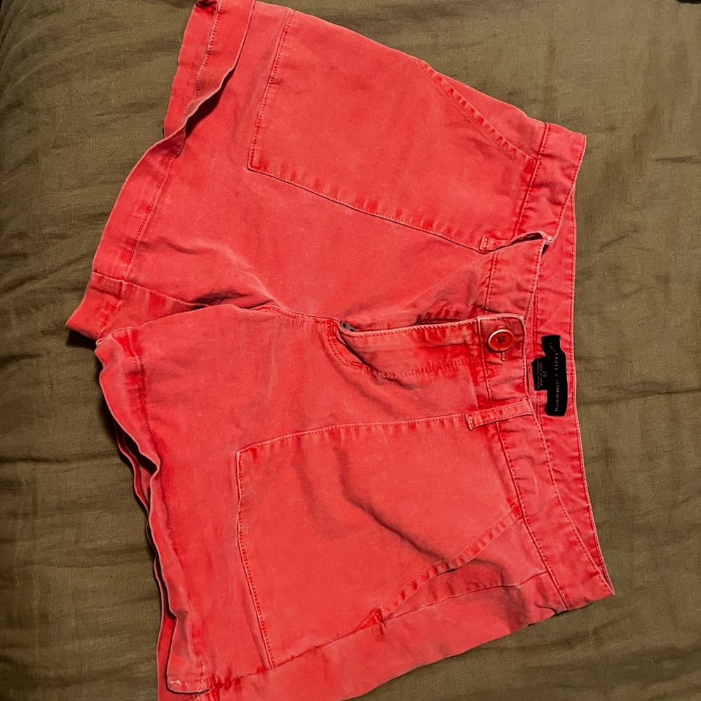 Red Anthropologie shorts
